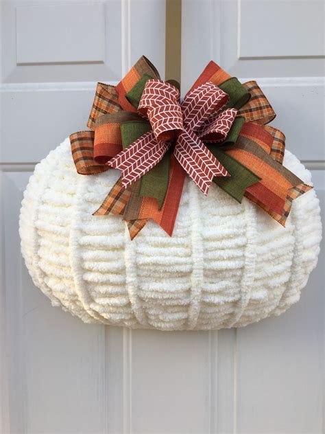 Fall Yarn Wreath, Thanksgiving Home Decor, Harvest Gift, Autumn Front ...