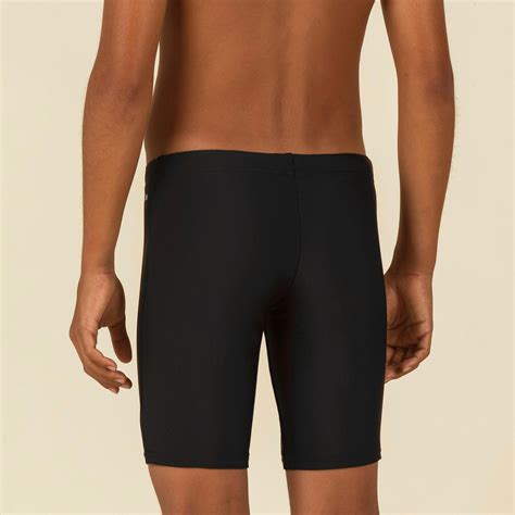 Boys Swimming Swimsuit Jammer 100 Basic Black