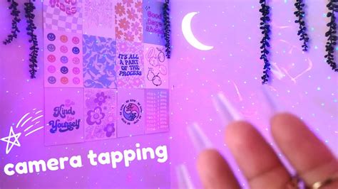 ASMR Lo Fi Camera Tapping Nail Tapping Long Nails And Some Hand