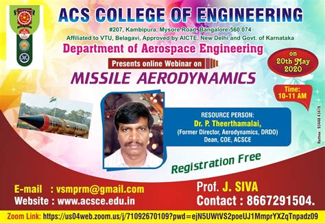 Webinar on Missile Aerodynamics - ACSCE