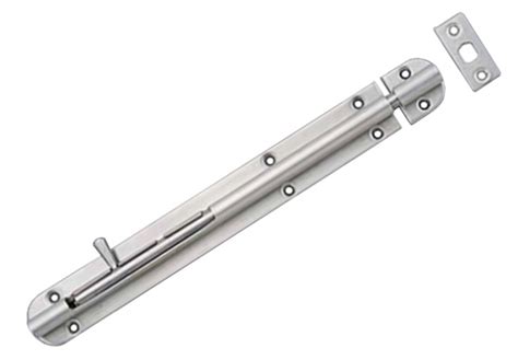 Spring Loaded Barrel Bolt Satin Stainless Steel Door Flush