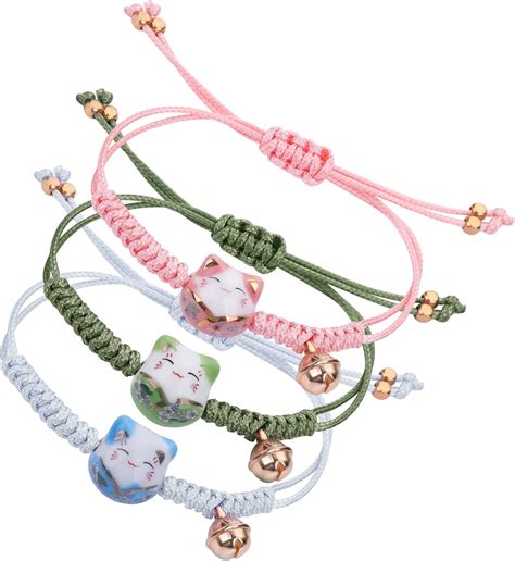 Yolev St Ck Gl Ckskatze Armband Katze Maneki Neko Armband S E