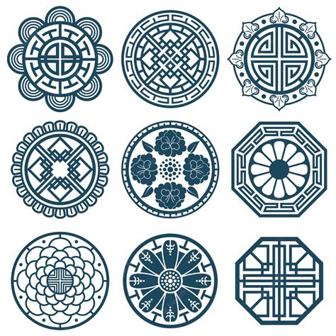 Premium Vector | Traditional korean symbols