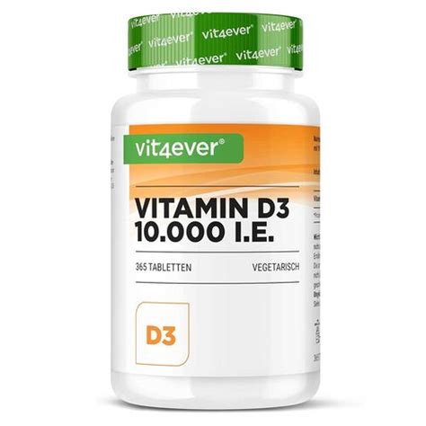 Vit4ever Vitamin D3 Depot 10 000 I E 365 Tabletten Fitnesskaufhaus