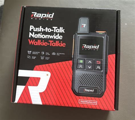 Rapid Radios Push To Talk Nationwide Walkie Talkie New In Box Sealed Ebay