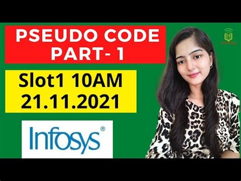 Infosys Slot 1 10 00AM PSEUDO CODE Questions Infosys Slot 1 Questions