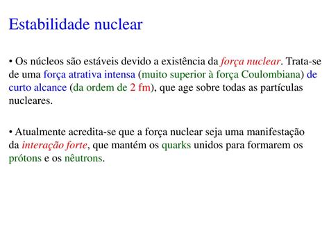 O Que é Estabilidade Nuclear