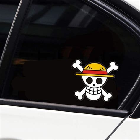 Japanese Anime Car Decal Sticker Straw Hat Luffy Skull