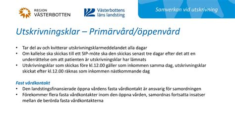 Samverkan Vid Utskrivning Ppt Ladda Ner