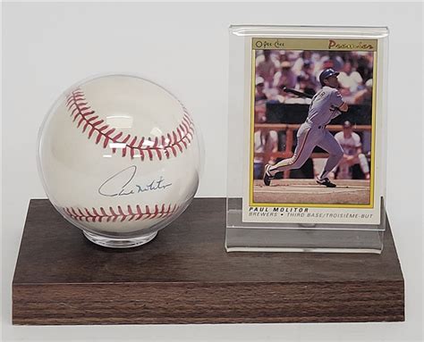 Lot Detail Paul Molitor Autographed World Series Baseball Card