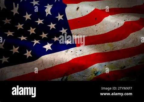 Grunge United States Flag Closeup P Full Hd X Footage Video