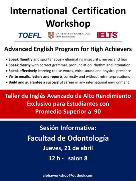 CURSO AVANZADO DE INGLES PARA ALUMNOS DE ALTO RENDIMIENTO UABC