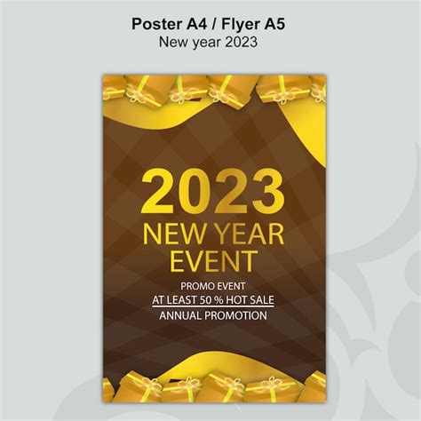 Premium Vector | New year 2023 poster