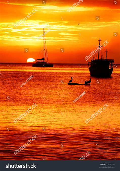 Fishermans Boats Sunset Stock Photo 5207920 | Shutterstock