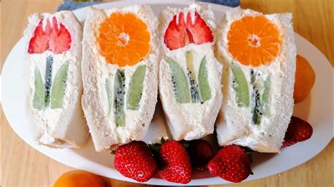 Fruit Sandwich Flower Sandwich ফলের স্যান্ডউইচ How To Make Easy