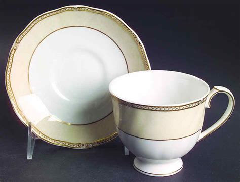 Crown Ivory Footed Cup Saucer Set By Wedgwood Replacements Ltd