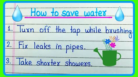 How To Save Water 5 Lines On How To Save Water 5 Simple Tips To