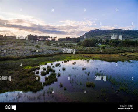 An Aerial View Of The Connemara Lakes In Zimbabwes Nyanga Stock Photo