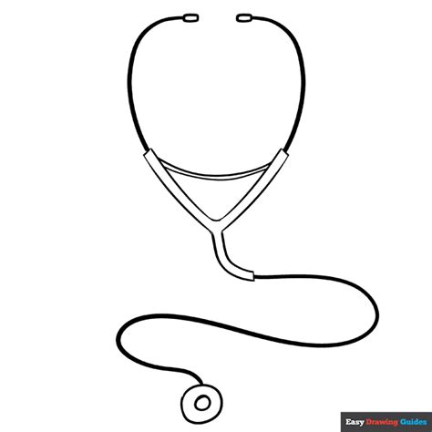 Stethoscope Coloring Page | Easy Drawing Guides