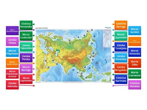 Mapa Fizyczna Azji Klasa 8 Cz1 Rysunek Z Opisami