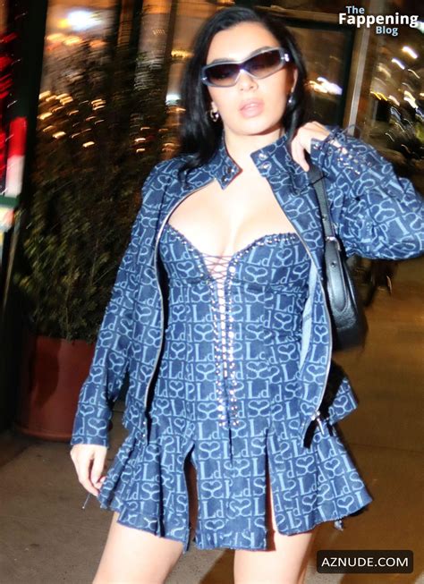 Charli XCX Sexy Shows Off Her Hot Cleavage At Saks NY Fashion Week Event In New York City AZNude