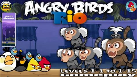 Angry Birds Rio Market Mayhem Levels 1 1 To 1 15 Gameplay YouTube