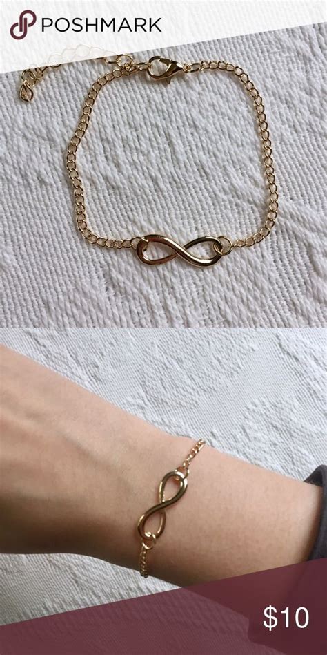 Gold Infinity Bracelet | Gold infinity bracelet, Infinity bracelet ...