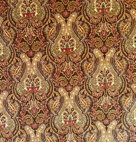 Raymond Waites Paisley Fabric Brown X Jacobean Madelina Mill