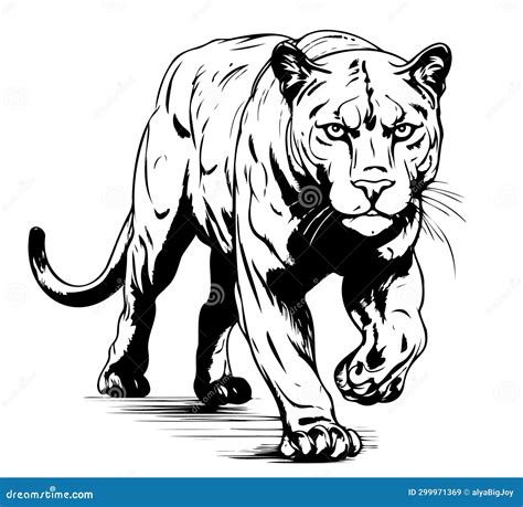 Black Panther Hand Drawn Sketch Vector Illustration Stock Vector ...