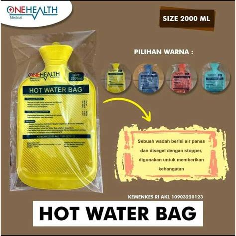 Jual Hot Water Bag Kantong Kompres Air Panas WWZ Onehealth Buli Buli Panas 2Liter Shopee