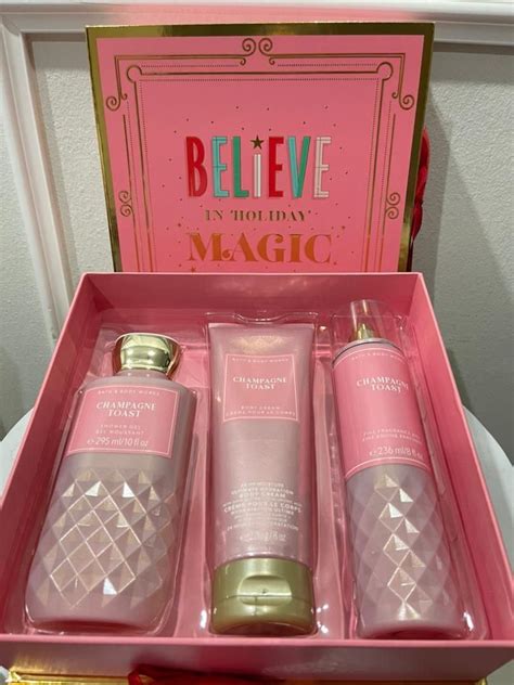 CHAMPAGNE TOAST FULLSIZE GIFT SET BBW Beauty Personal Care Fragrance Deodorants On Carousell
