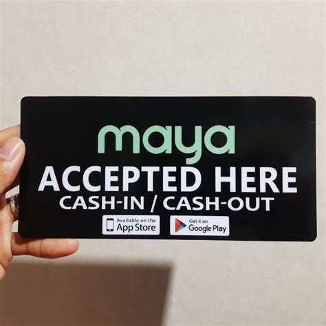 MAYA ACCEPTED HERE SIGN PVC TYPE WATERPROOF AND NON FADING Lazada PH