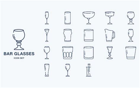 Premium Vector Bar Glasses Vector Icon