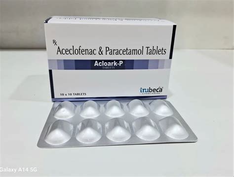 Aceclofenac Paracetamol Tablets Strength 425mg At Rs 720 Box In