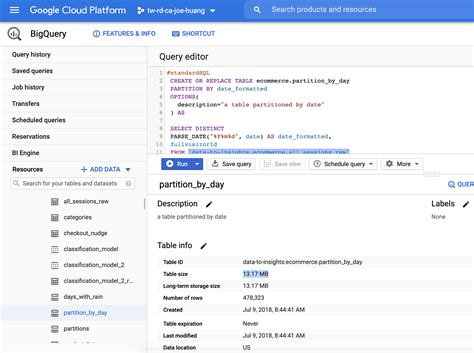 BigQuery Partition神器 優化成本提升搜尋效率 Creating Date Partitioned Tables