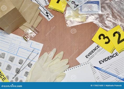 Paperwork During Crime Scene Investigation Process In Csi Laboratory ...