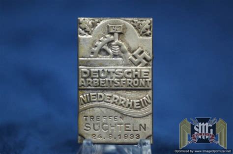 SMGL 2820 Deutsche Arbeitsfront Niederrhein NSBO Tinnie 1933 War