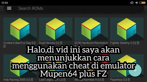 Cara Menggunakan Cheat Di Emulator N64mupen64 Plus Fz Youtube