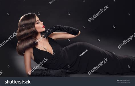 1 696 Evening Gown Brunette Vintage Images Stock Photos Vectors Shutterstock