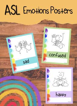 ASL Emotions Posters by The ASL Corner | TPT