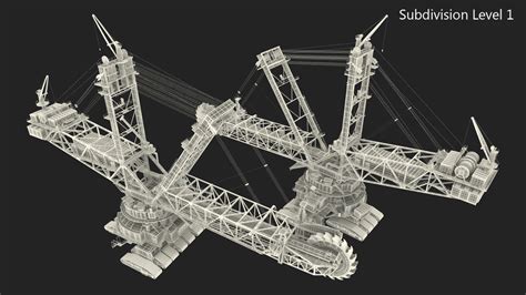 Bagger 293 Bucket Wheel Excavator 3D Model 219 3ds Blend C4d Fbx