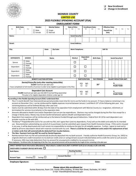 2023 Monroe County New York Limited Use Flexible Spending Account FSA