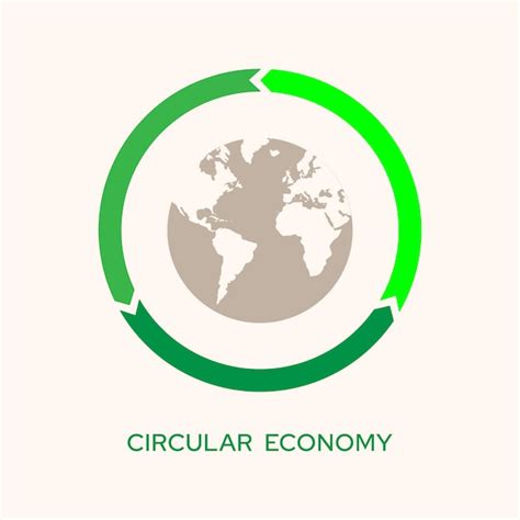 Icono De Símbolo De Economía Circular Ilustración Vectorial Vector Premium