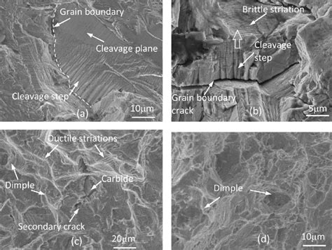 Examples Of Common Morphologies On The Fracture Surface Of Inconel 718