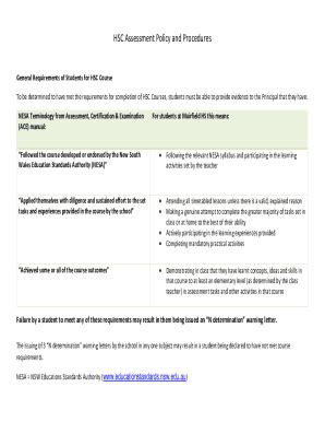 Fillable Online ACE 8072 Development Of HSC School Based Assessment