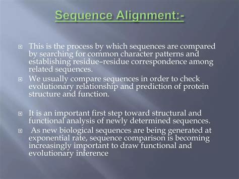 Sequence Alig Sequence Alignment Pairwise Alignment PPT