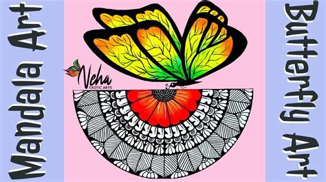 How To Draw Butterfly Mandala Art For Beginners Mandala Art