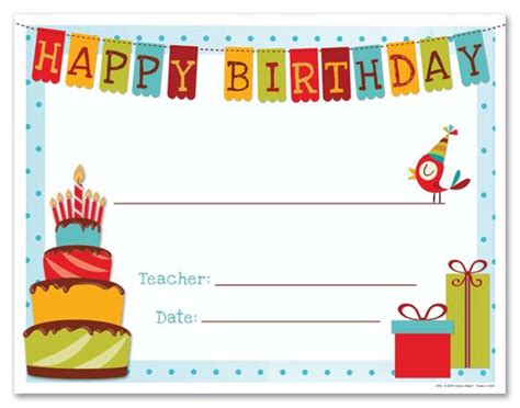 Printable Birthday Certificate