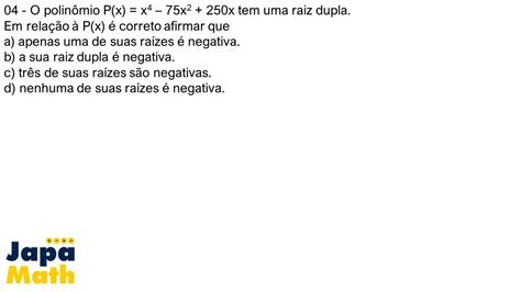 Prova Resolvida AFA 2011 2012 Equações Polinomiais YouTube