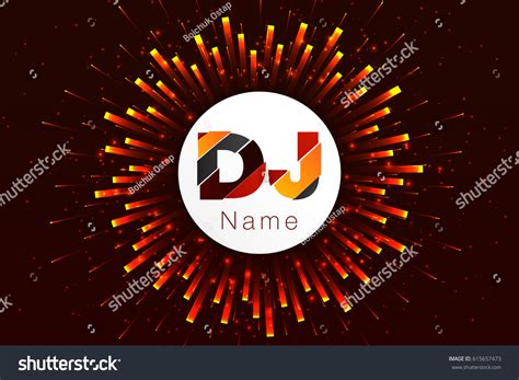 logo dj vector template design stock vector royalty